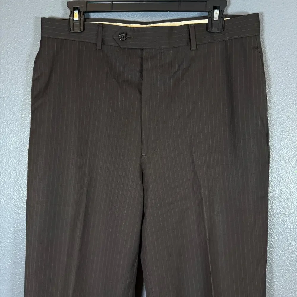 Pronto Uomo 39 long/33 waist grey suit jacket with pants 32/33 wool blazer 2 dot